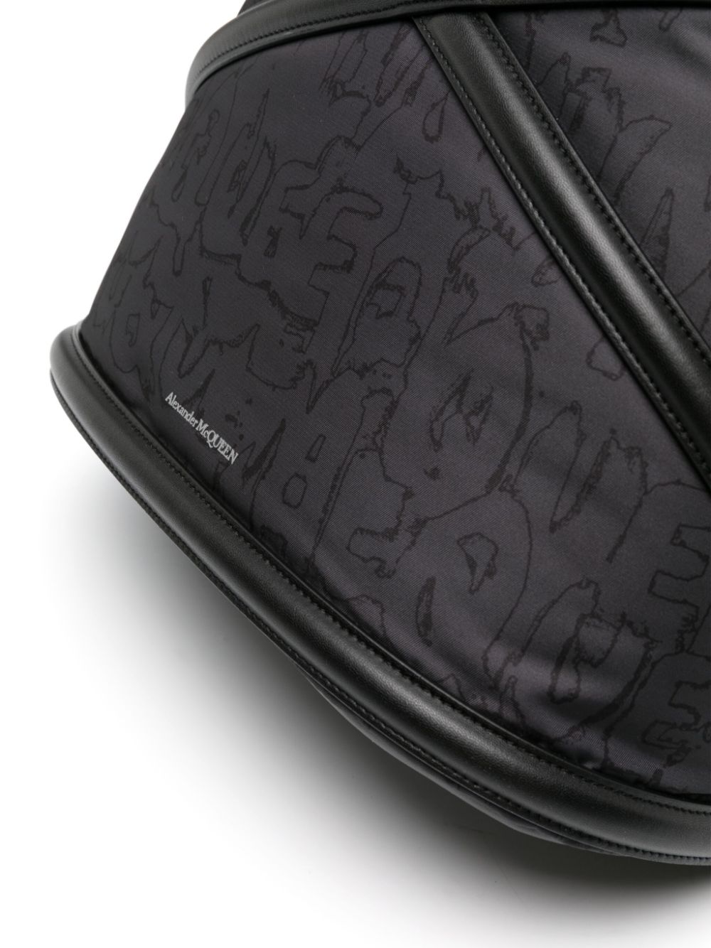 Alexander McQueen crossover-straps logo-print backpack