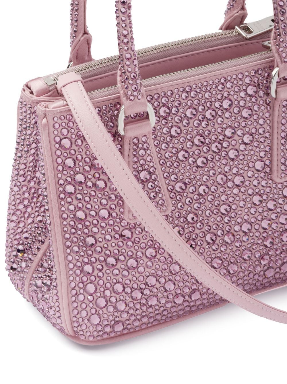Pra*a galleria crystal-embellished satin mini bag