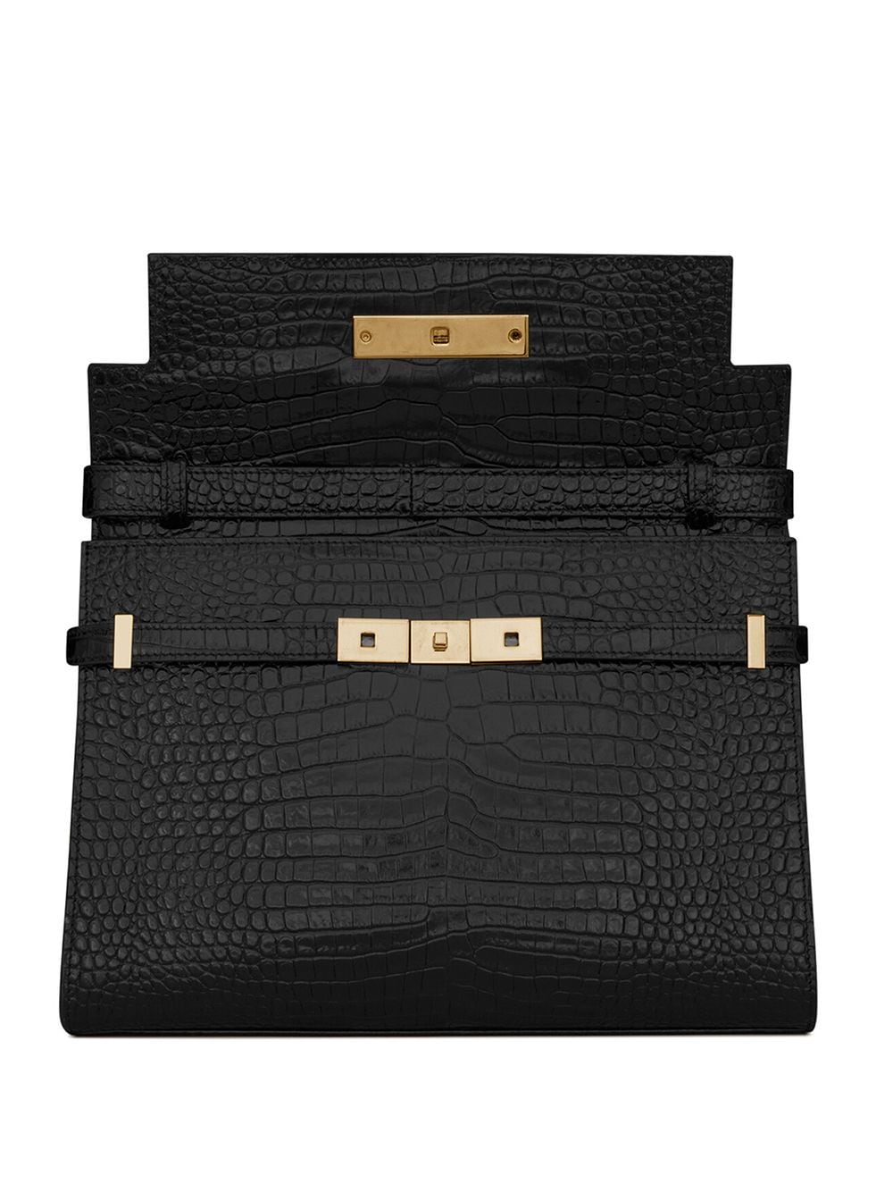 Saint Laurent Manhattan crocodile-embossed shoulder bag