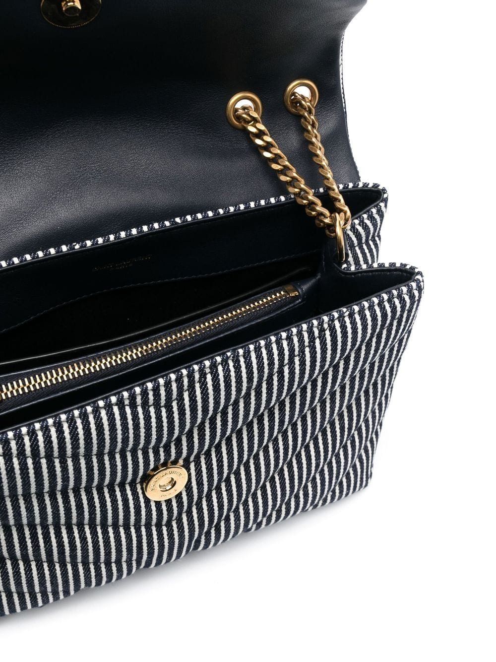 Saint Laurent Loulou striped shoulder bag