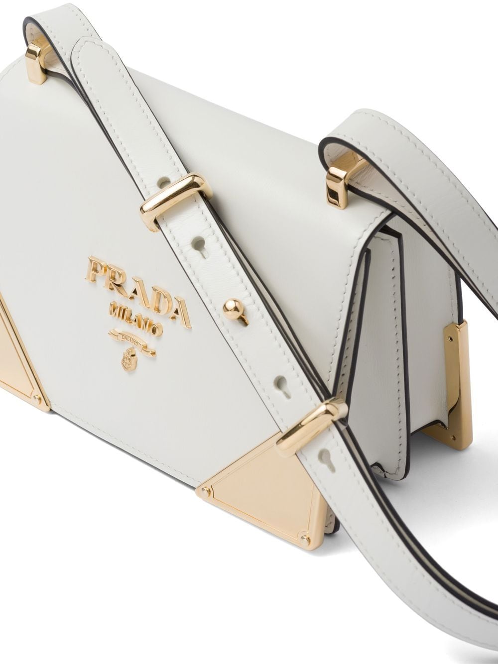 Pra*a leather shoulder bag