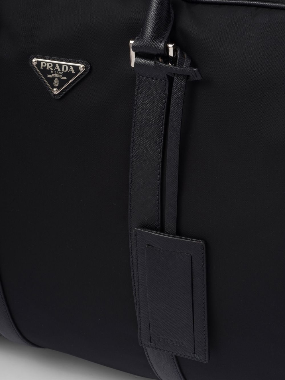 Pra*a logo-patch duffle bag