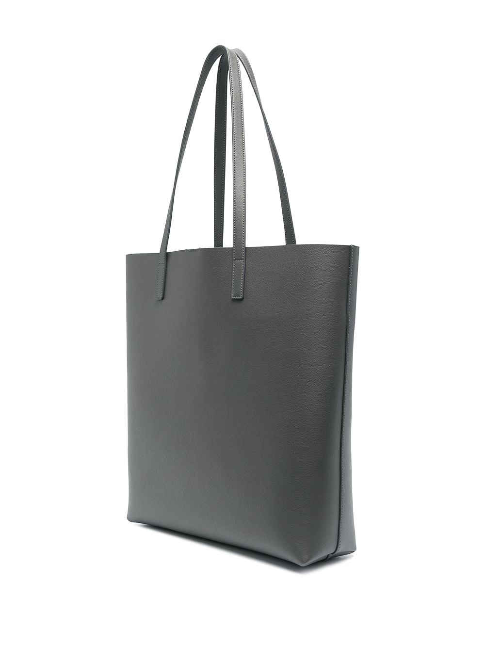 Saint Laurent logo-stamp leather tote bag