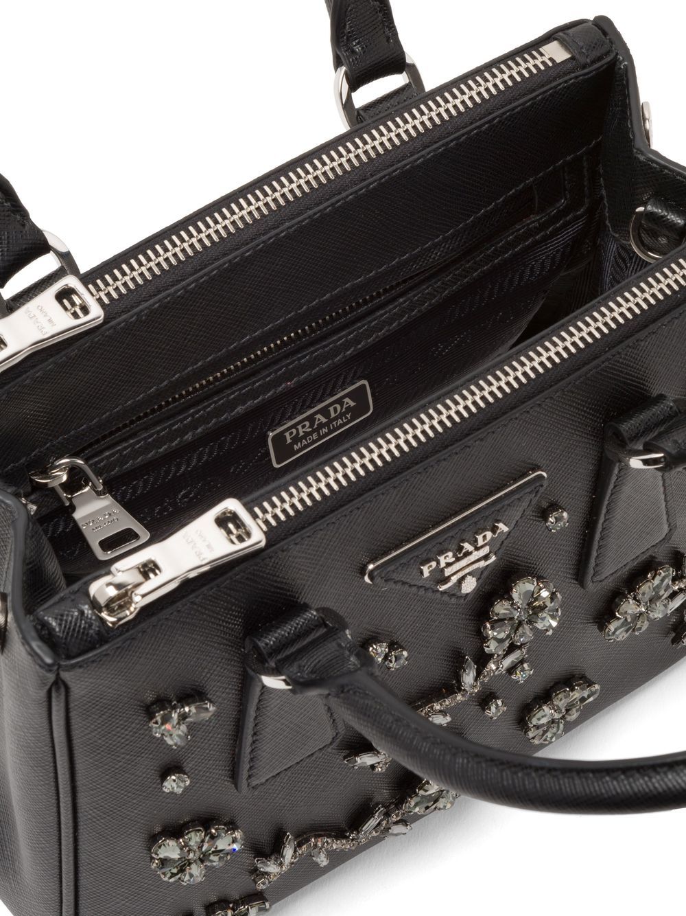 Pra*a galleria crystal-embellished mini bag