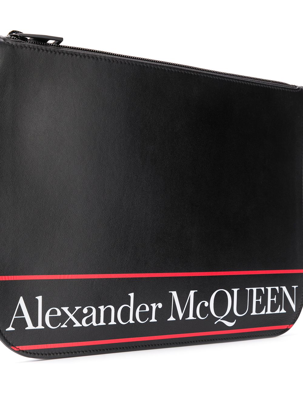 Alexander McQueen logo clutch bag
