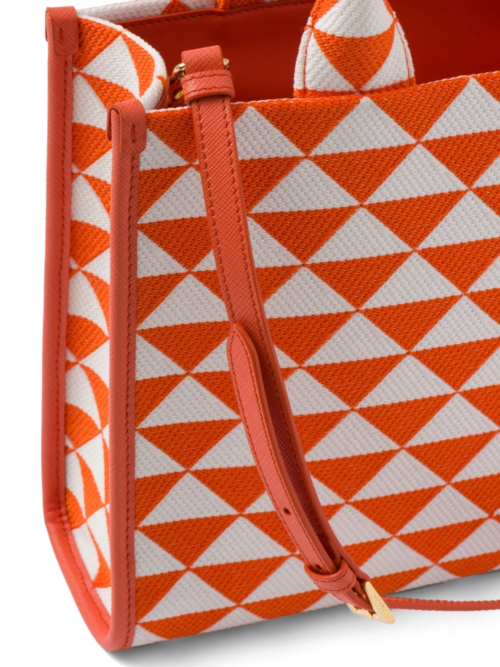 Pra*a small symbole embroidered tote bag