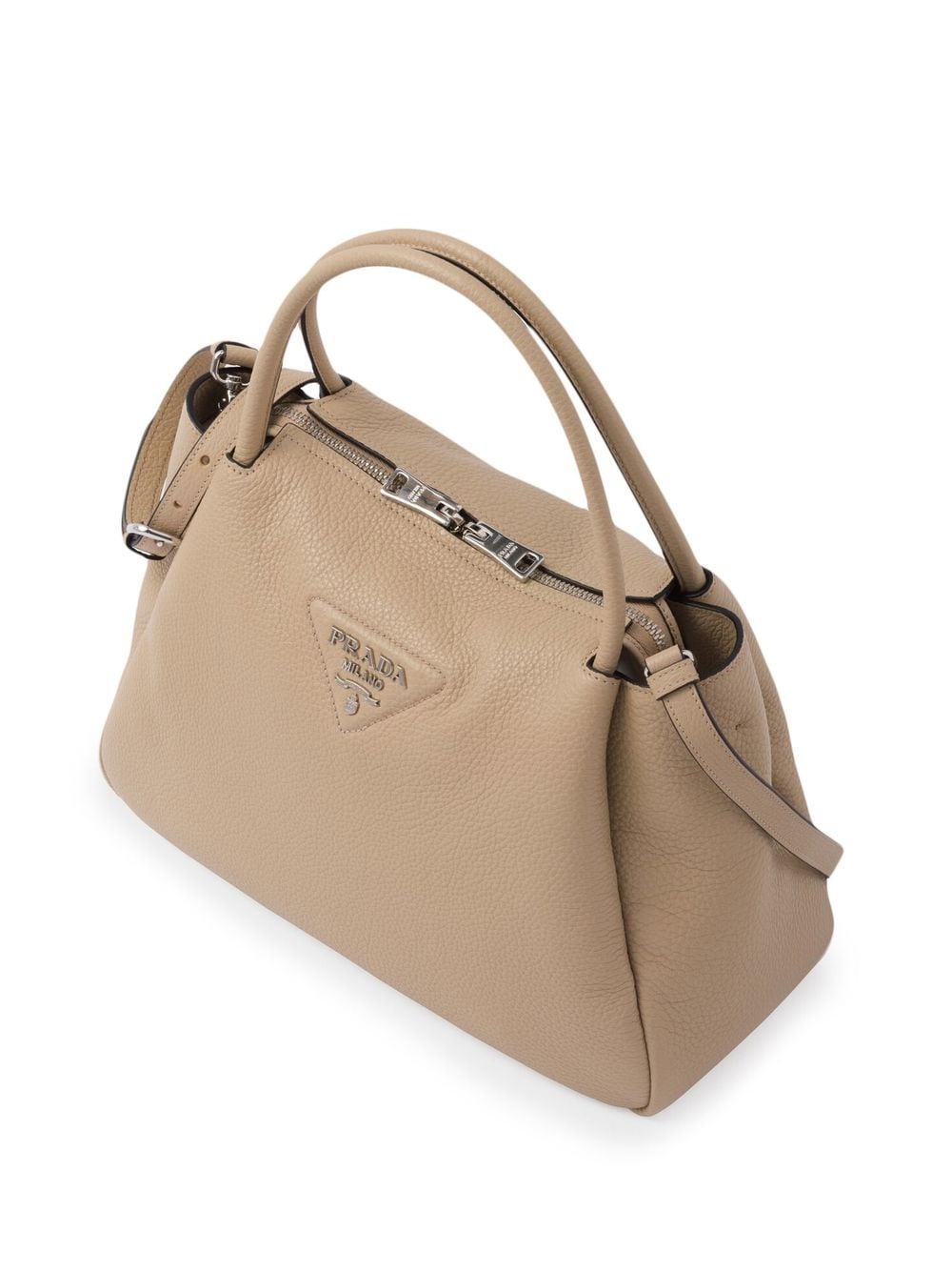 Pra*a logo-lettering top-handle bag