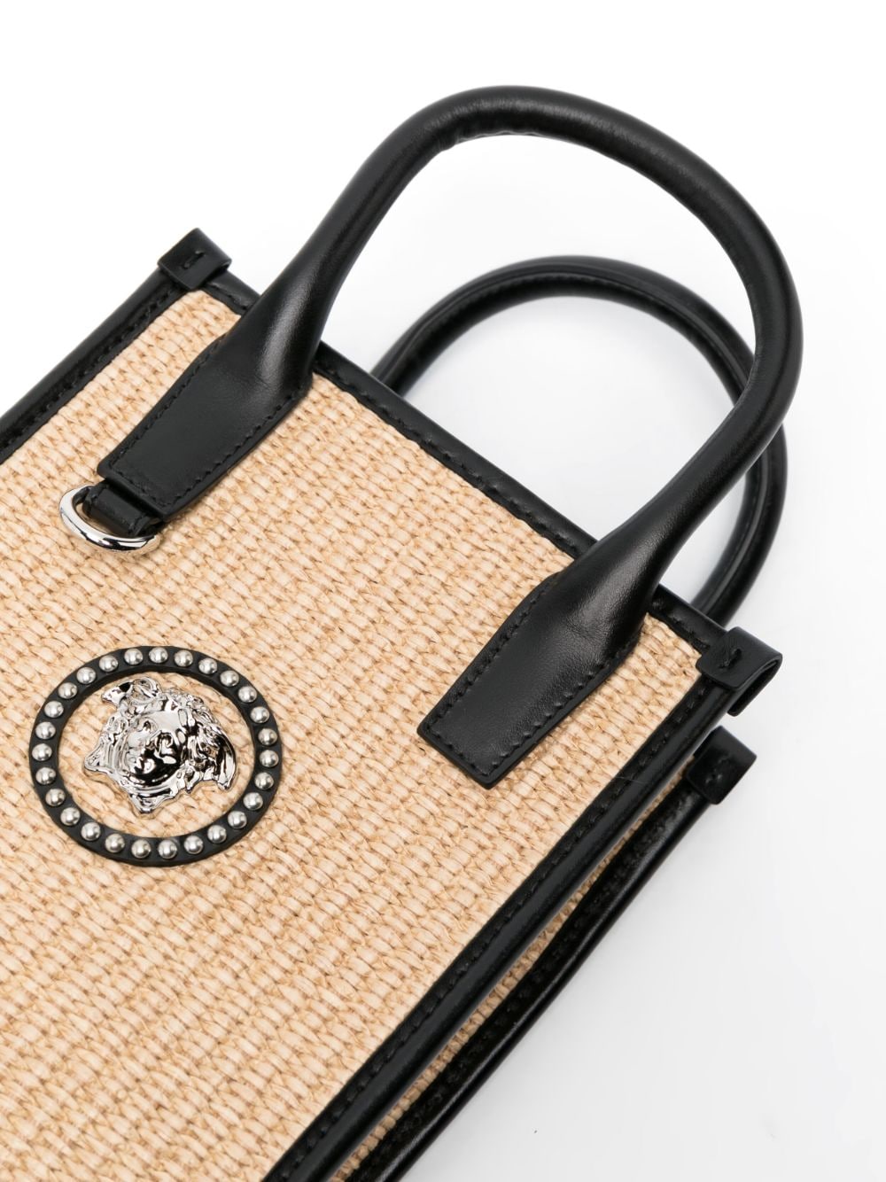 Versace Medusa Head raffia mini bag