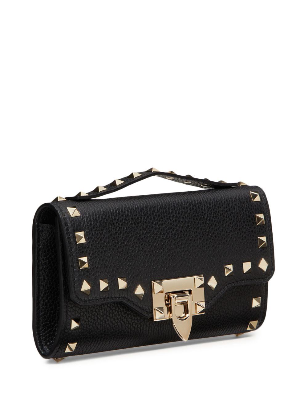 Valentino Garavani Rockstud leather wallet-on-chain