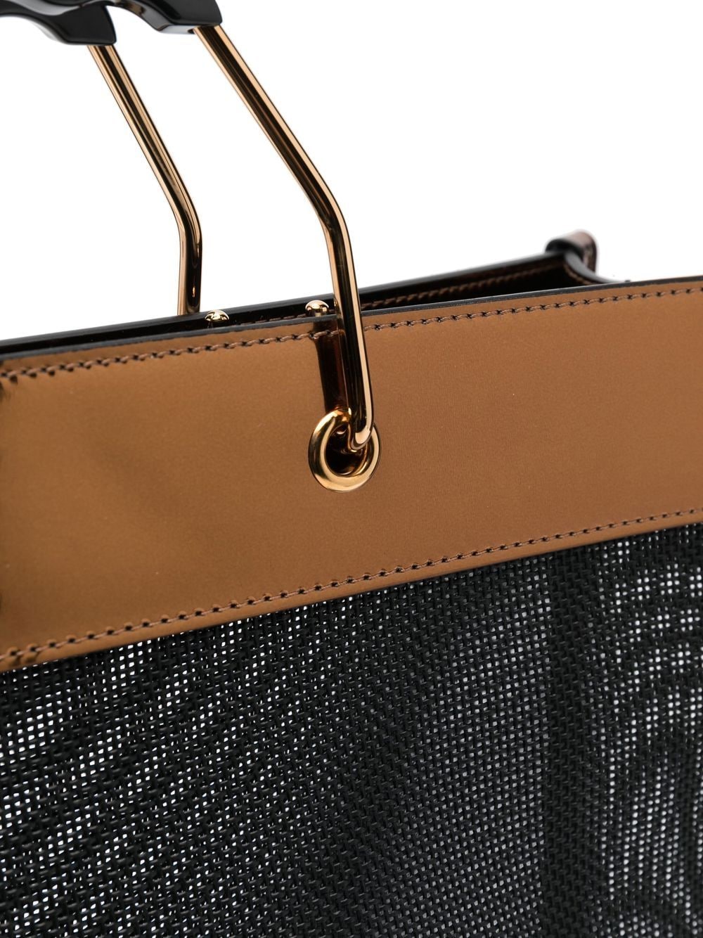 Versace logo-patch sheer tote