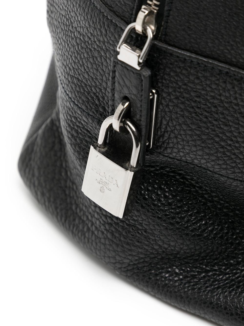 Pra*a grained-leather holdall tote bag
