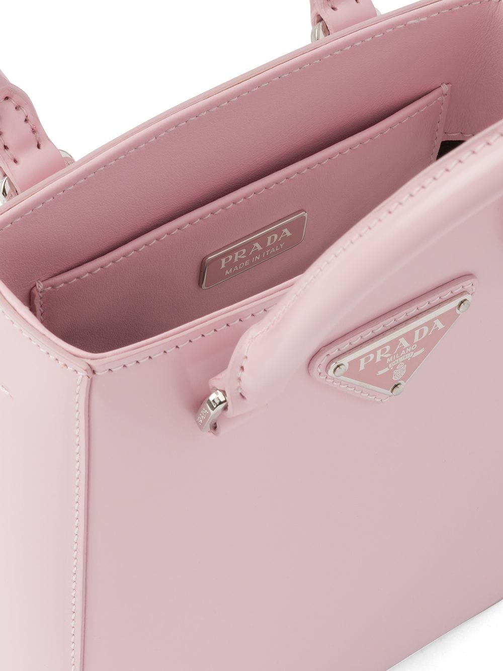 Pra*a small brushed leather tote