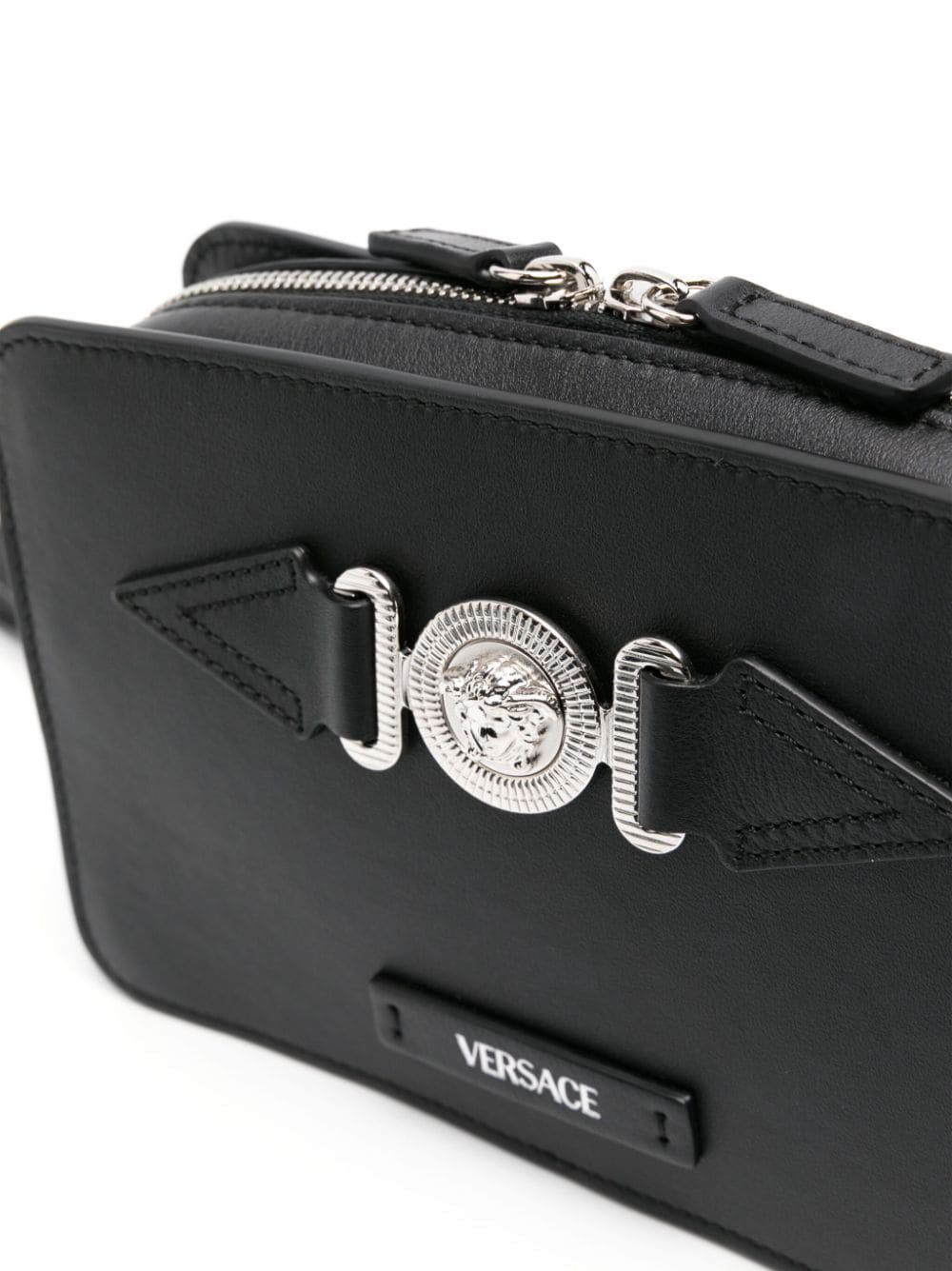 Versace Medusa Head-plaque leather shoulder bag