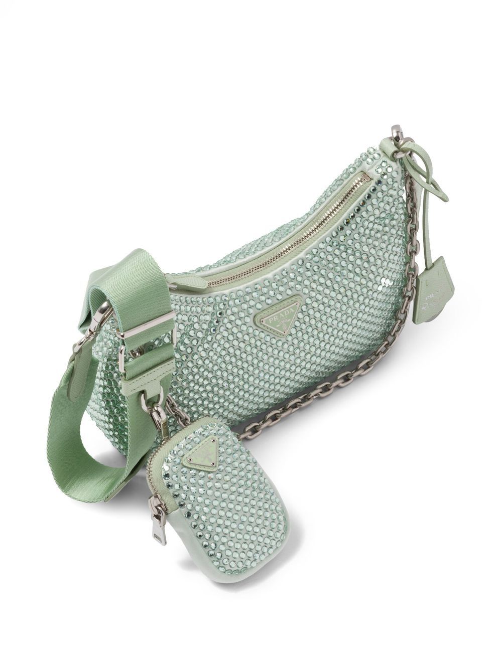 Pra*a re-edition 2005 crystal-embellished shoulder bag