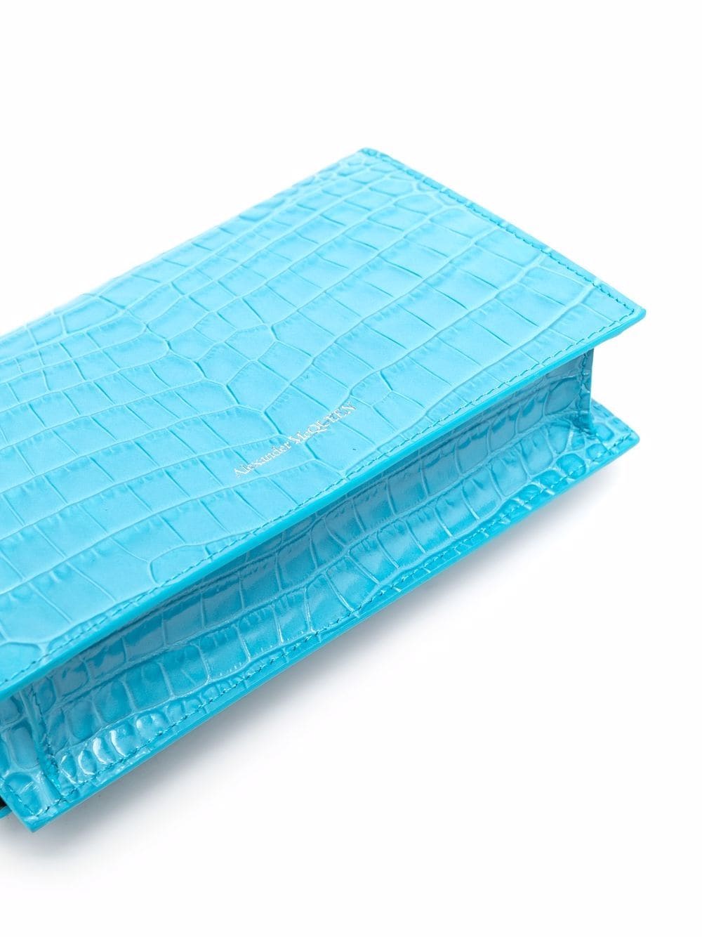 Alexander McQueen crocodile-effect leather satchel bag