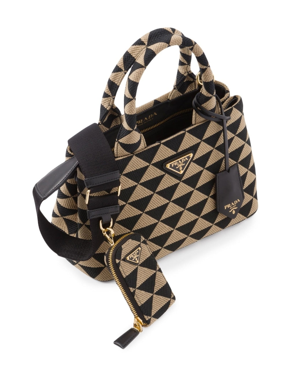 Pra*a symbole embroidered tote bag