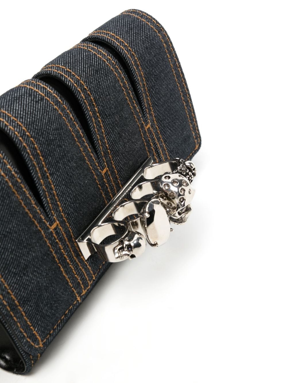 Alexander McQueen Slash denim clutch bag