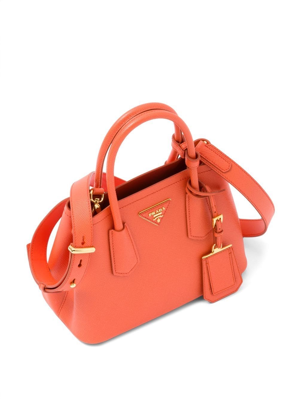 Pra*a double saffiano leather tote bag