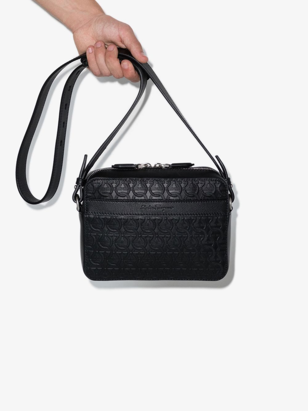 Ferragamo Gancini-embossed shoulder bag