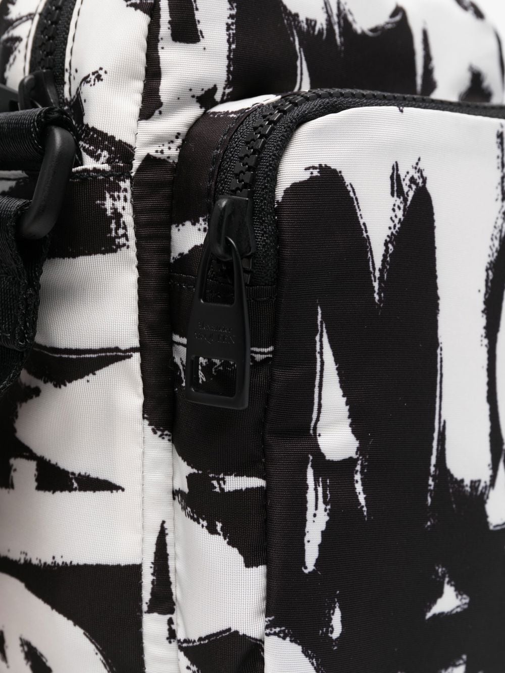 Alexander McQueen Graffiti-print mini messenger bag