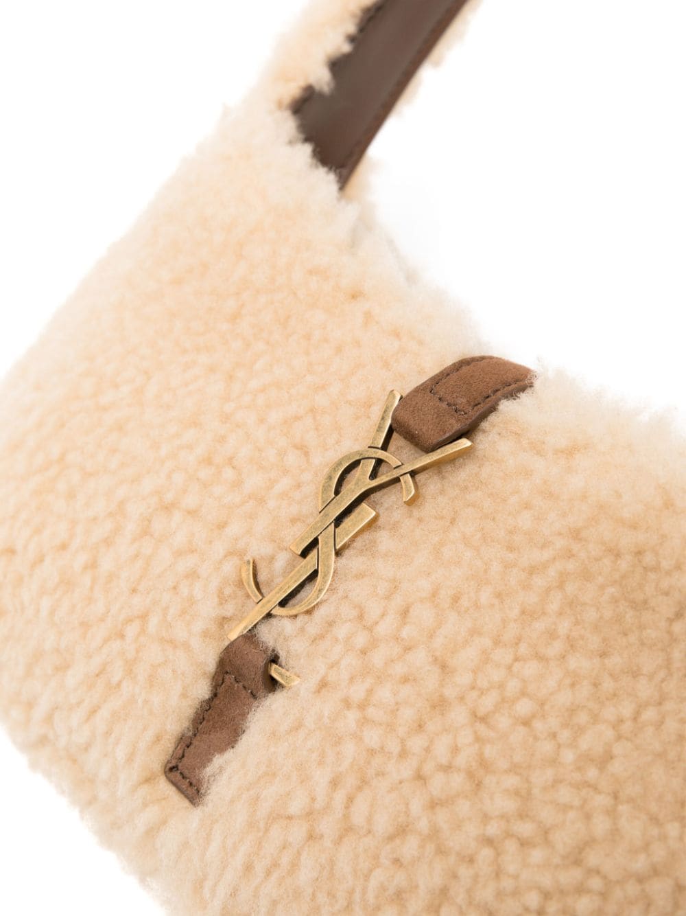 Saint Laurent mini Le 5 à 7 shearling tote bag