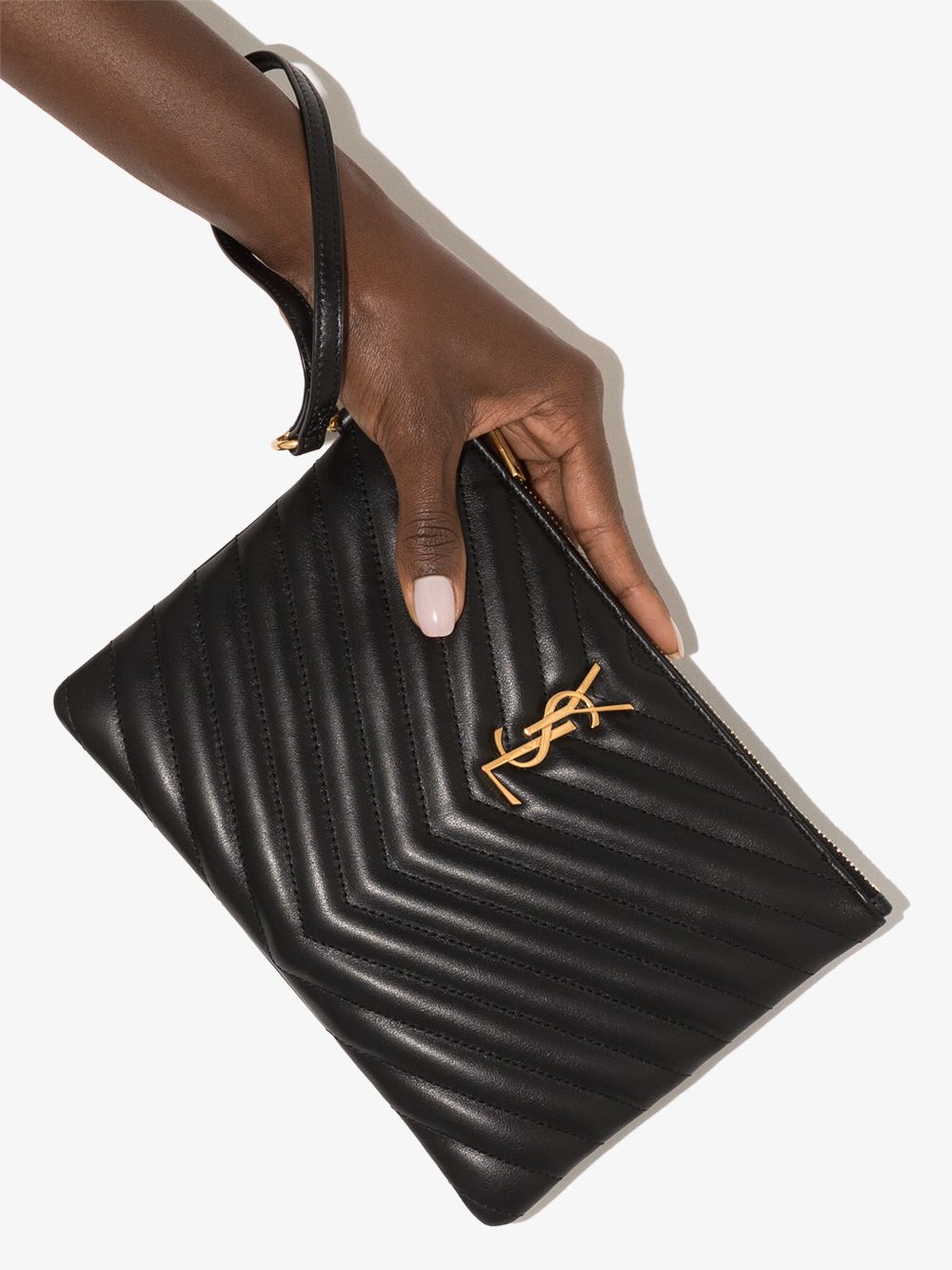Saint Laurent quilted leather purse