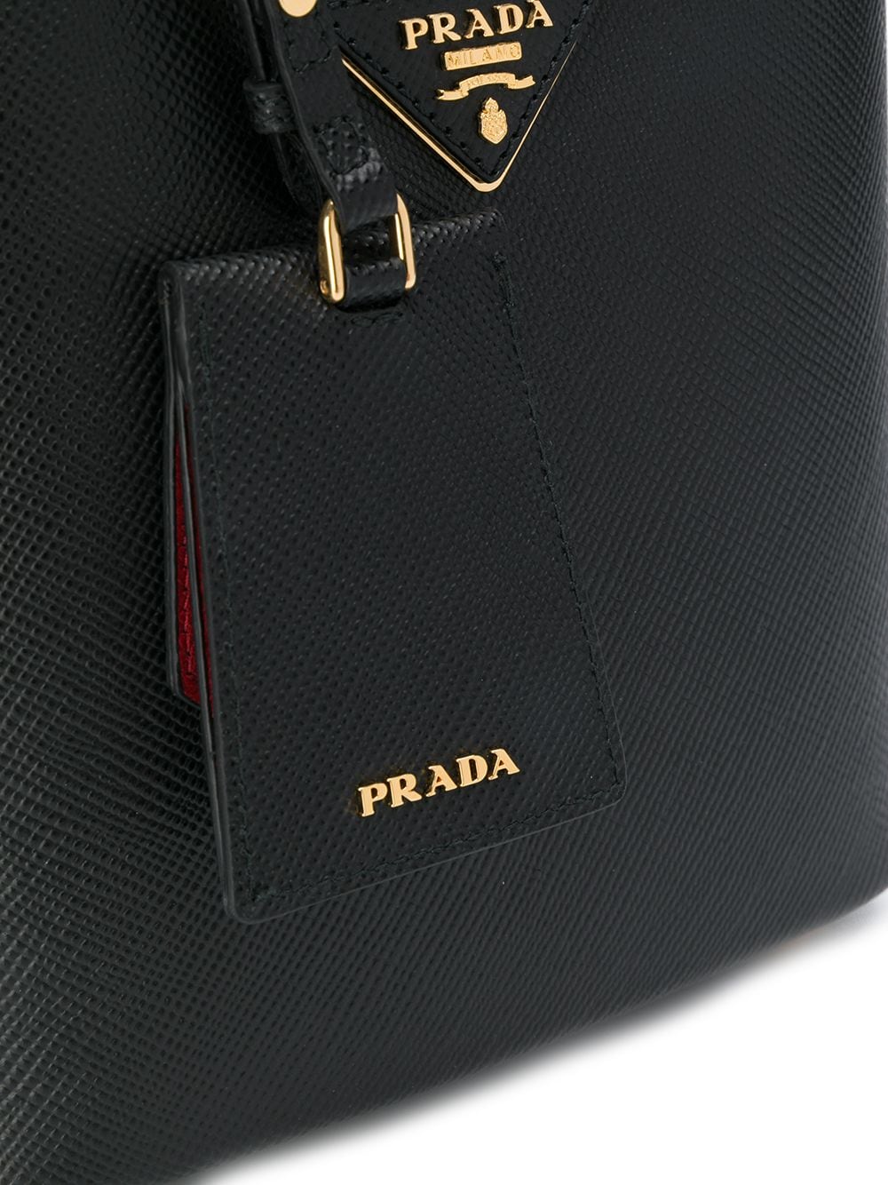 Pra*a logo plaque bucket bag