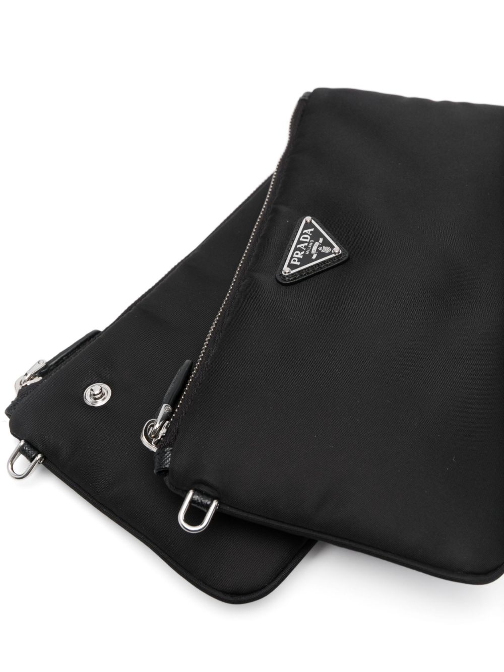 Pra*a re-nylon partitioned clutch