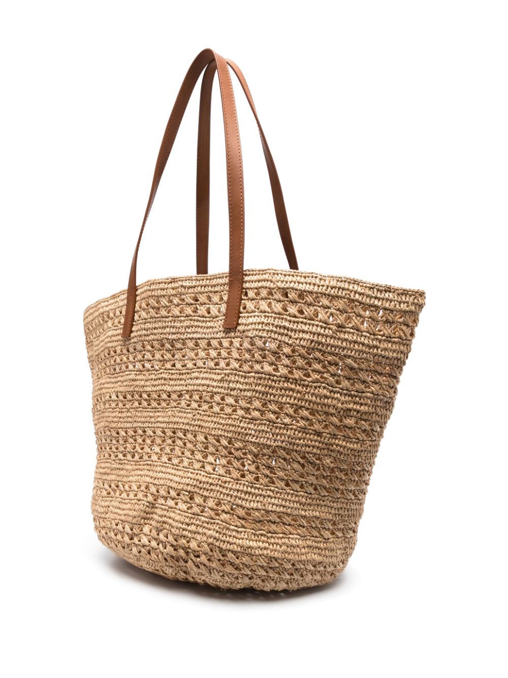 Saint Laurent interwoven raffia tote