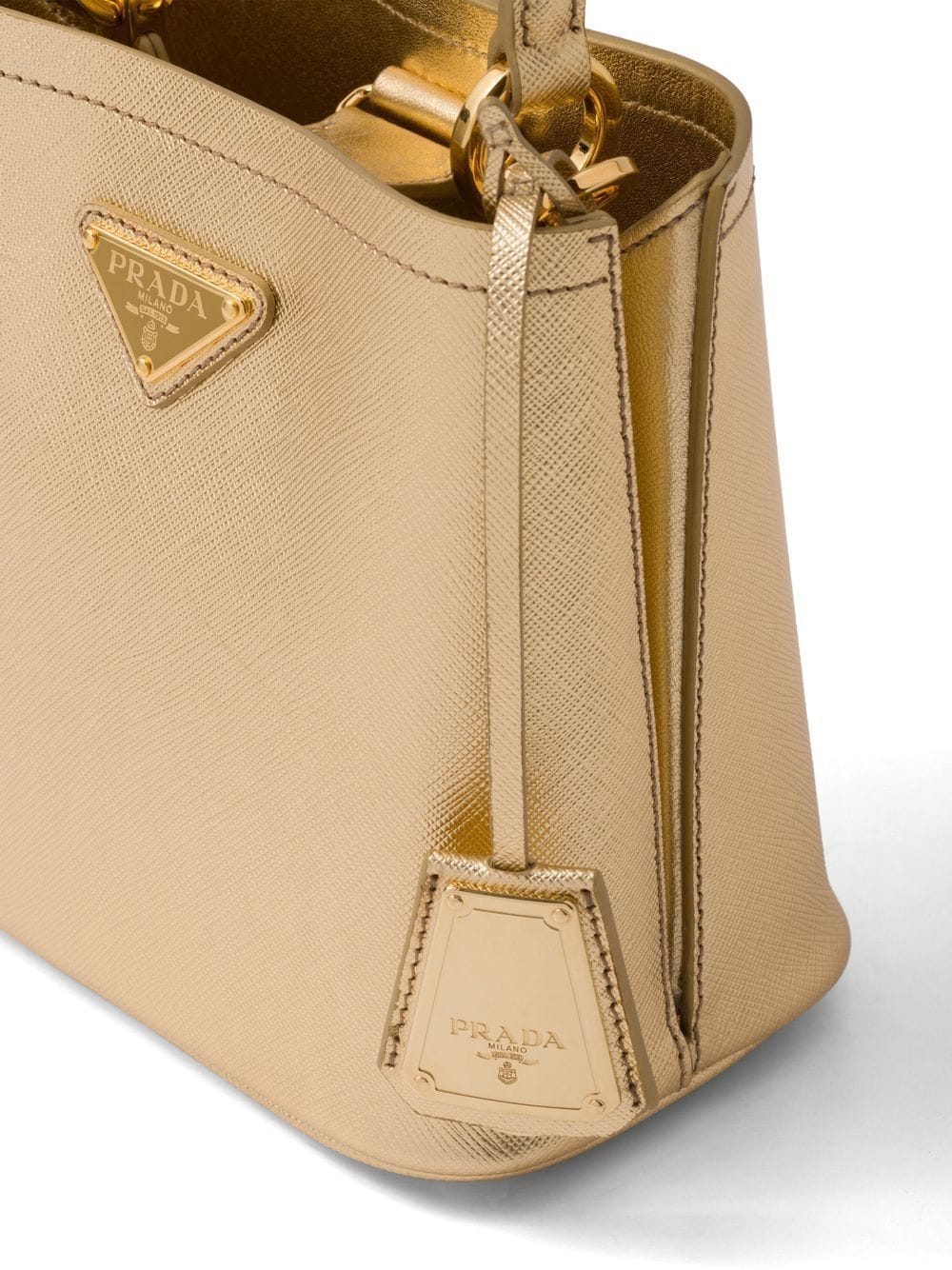 Pra*a mini panier saffiano leather tote bag