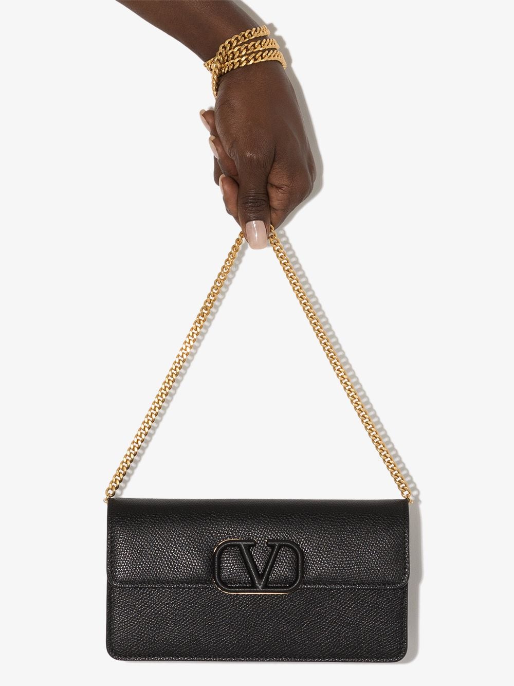 Valentino Garavani VLogo Signature leather wallet-on-chain