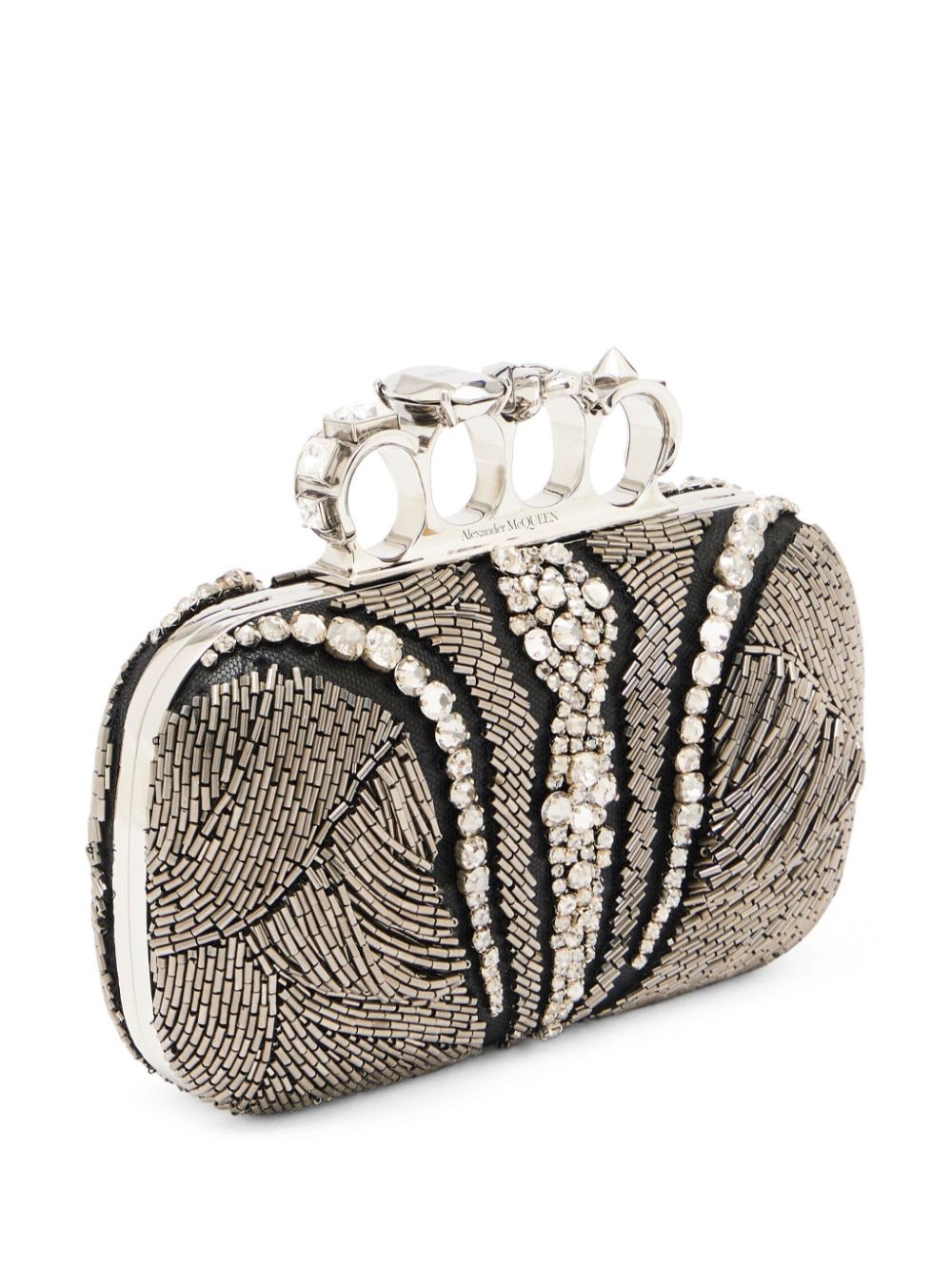 Alexander McQueen Knuckle bead-embellished clutch