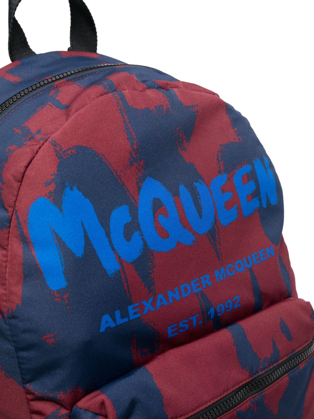 Alexander McQueen graffiti logo-print backpack