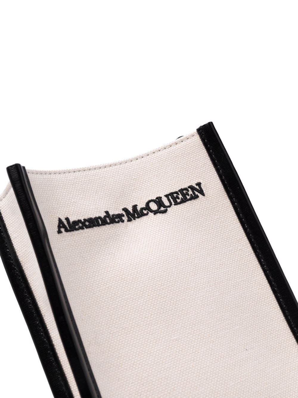 Alexander McQueen embroidered-logo messenger bag