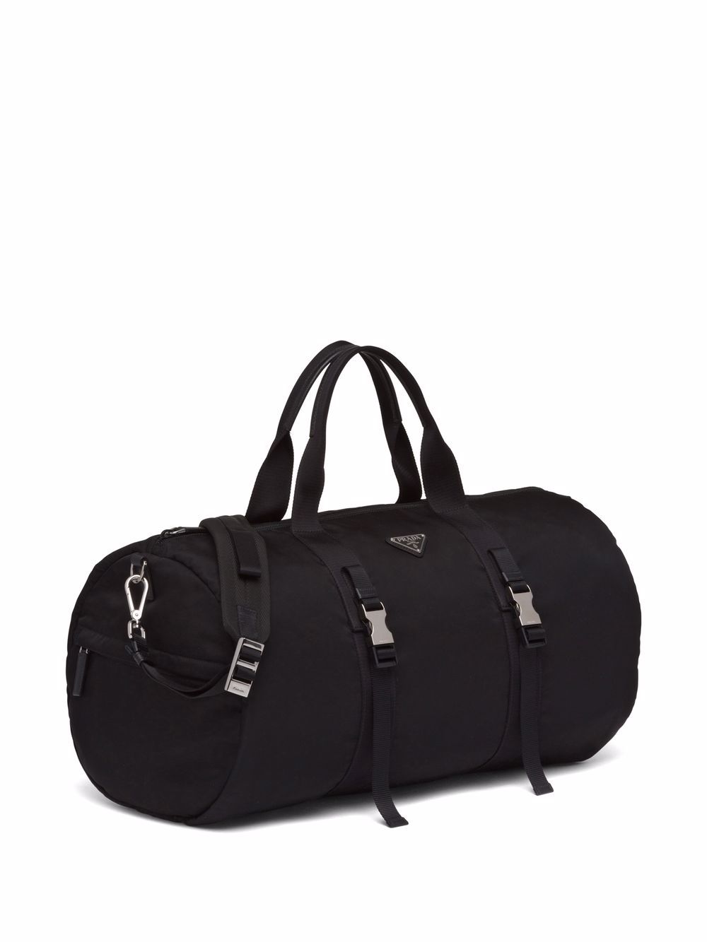 Pra*a triangle-logo duffle bag