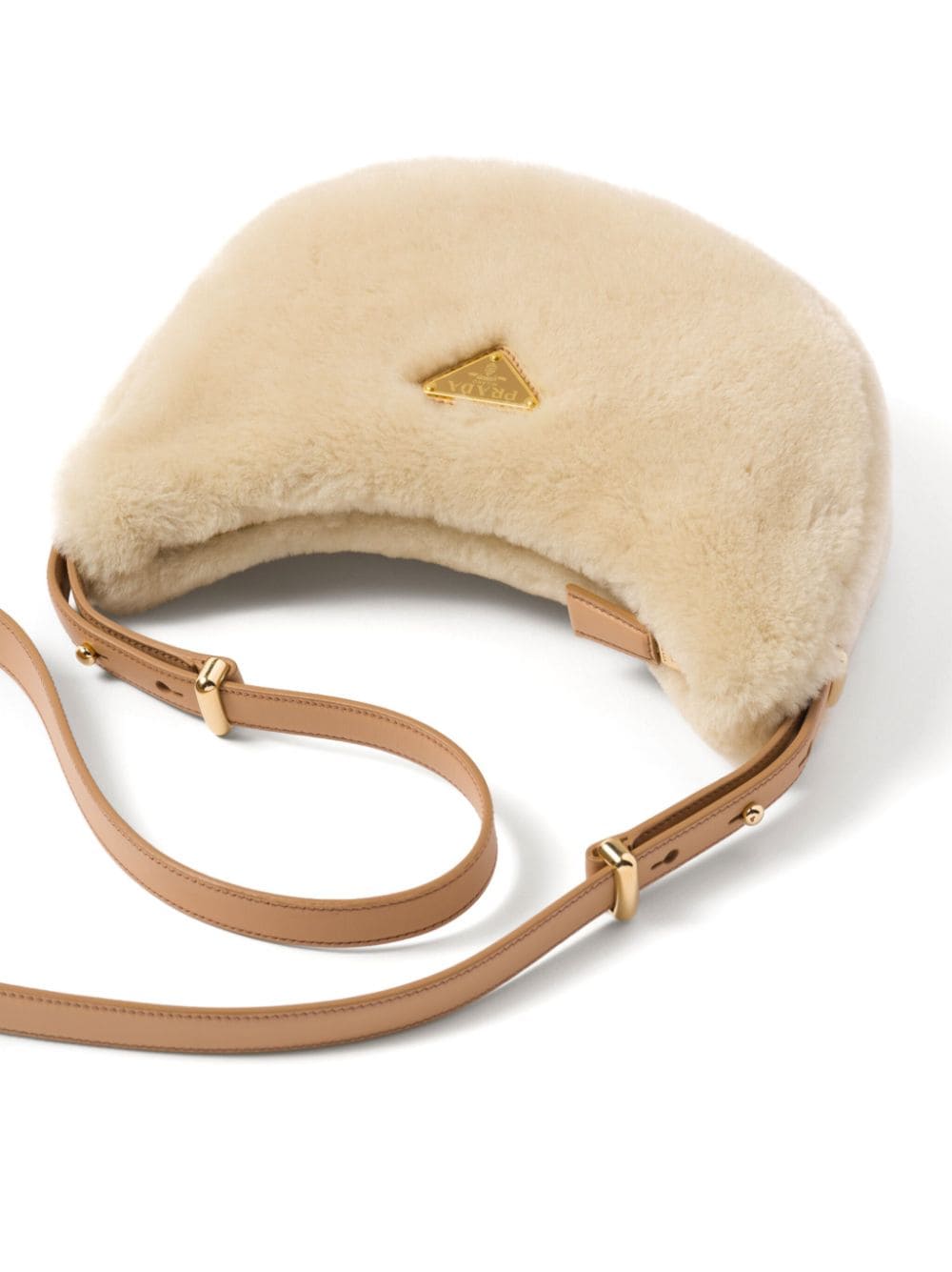 Pra*a arqué shearling shoulder bag