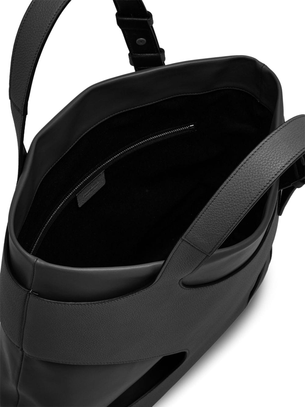 Ferragamo cut-out detail leather tote bag