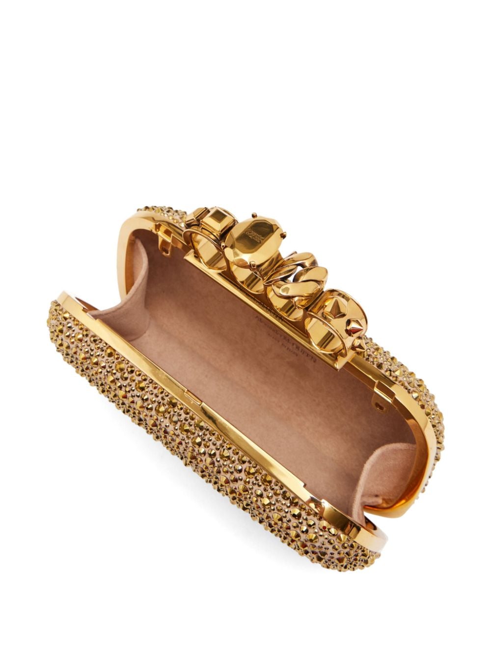 Alexander McQueen Knuckle crystal-embellished clutch bag