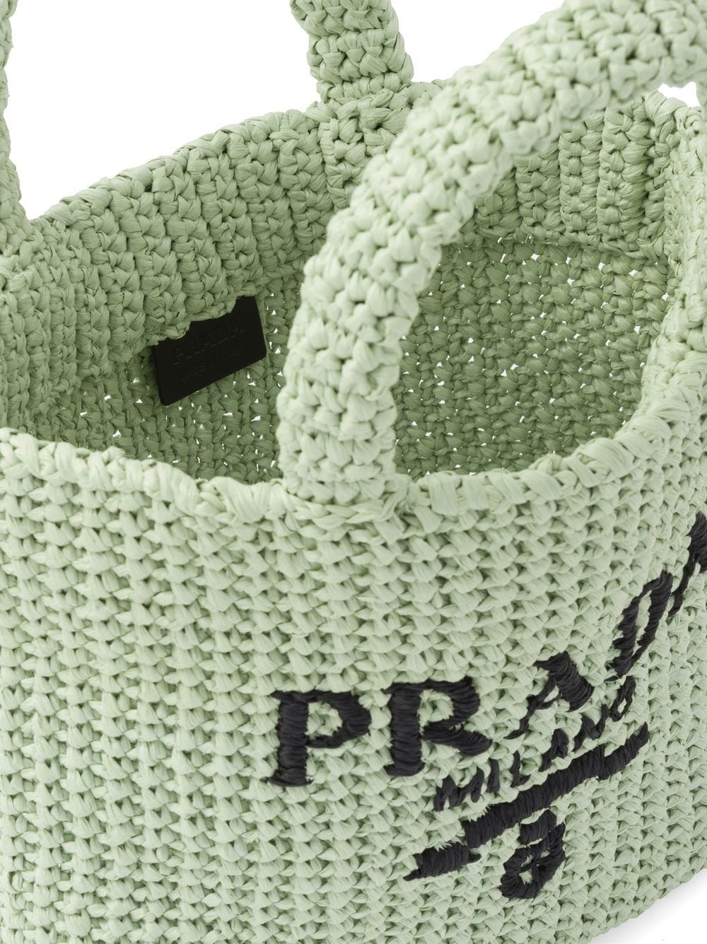 Pra*a small raffia tote bag