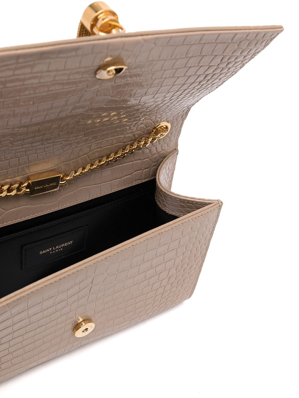 Saint Laurent small Kate croc-effect crossbody bag