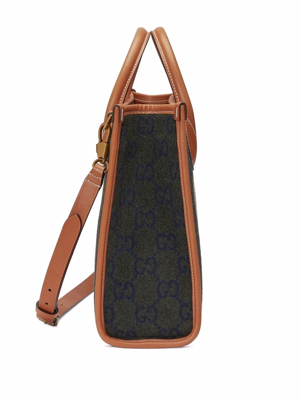 G*u*i gg pattern logo-patch tote