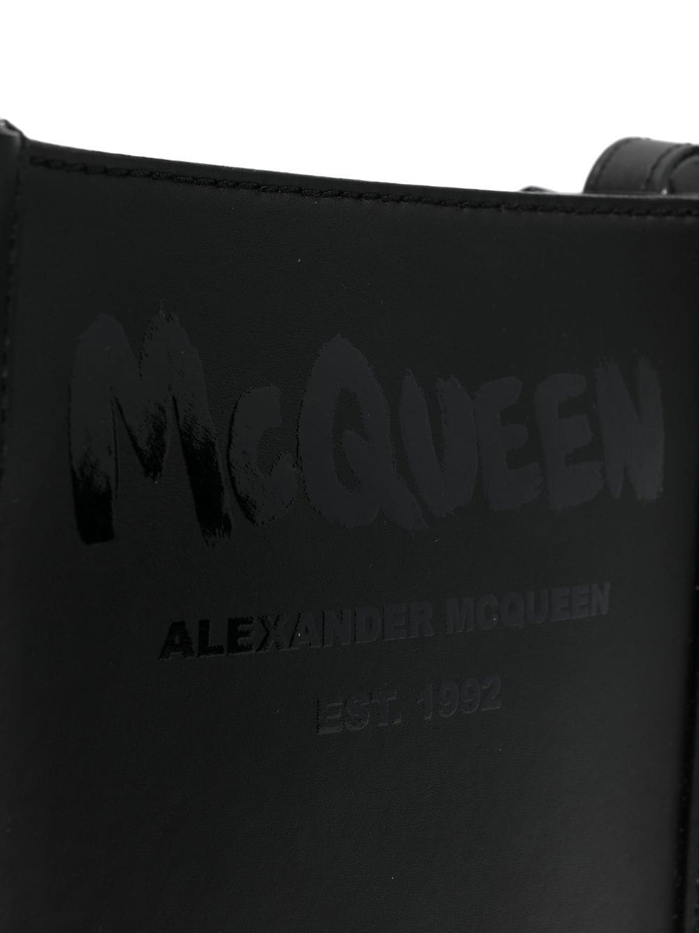 Alexander McQueen Graffiti Edge logo-print shoulder bag