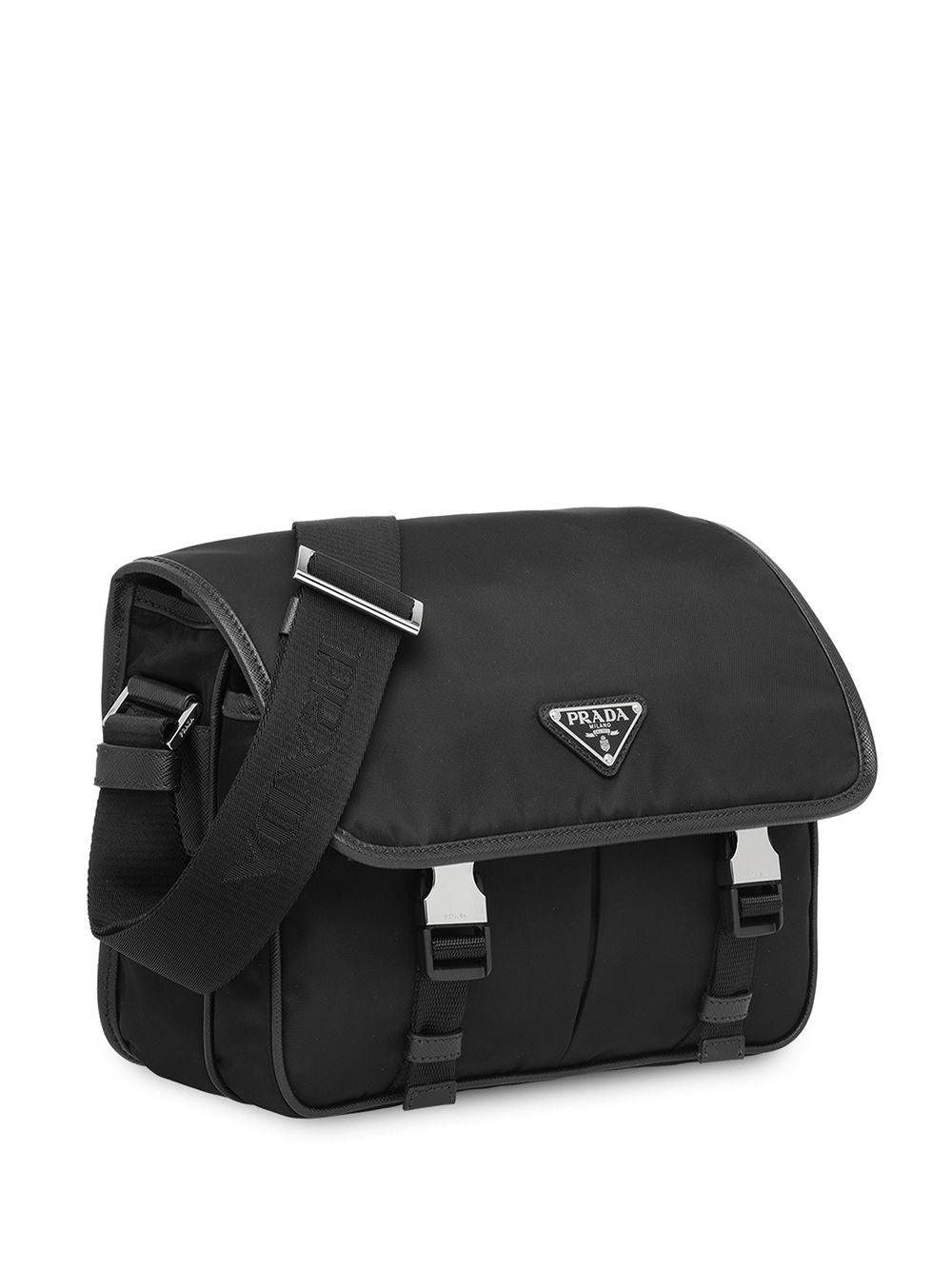 Pra*a small re-nylon and saffiano leather shoulder bag