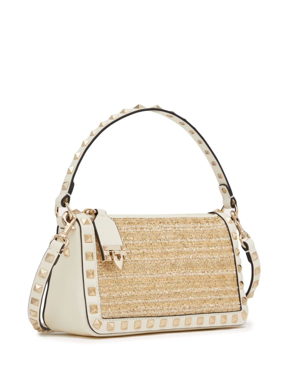 Valentino Garavani small Rockstud bouclé shoulder bag