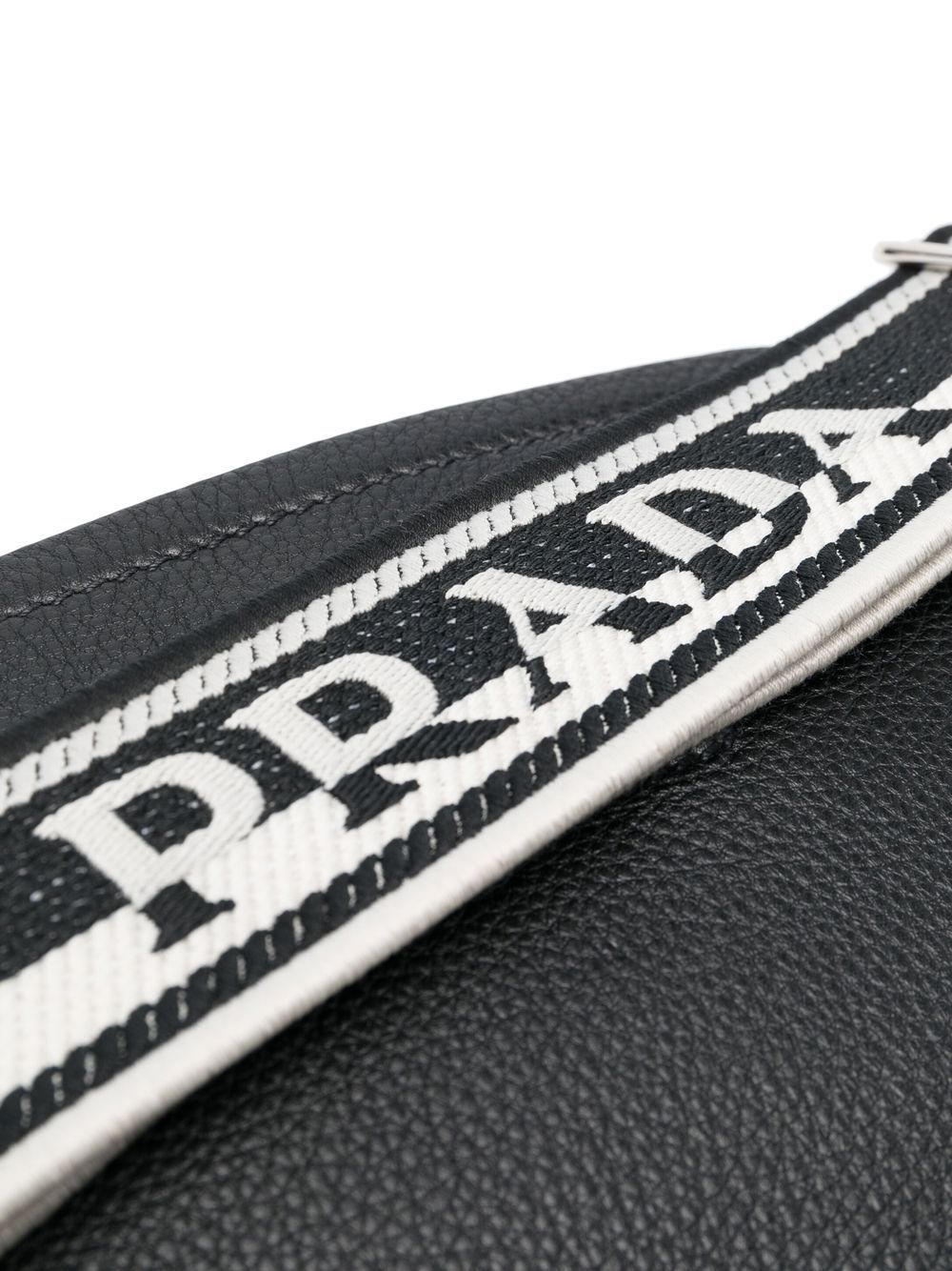 Pra*a logo-plaque leather satchel bag