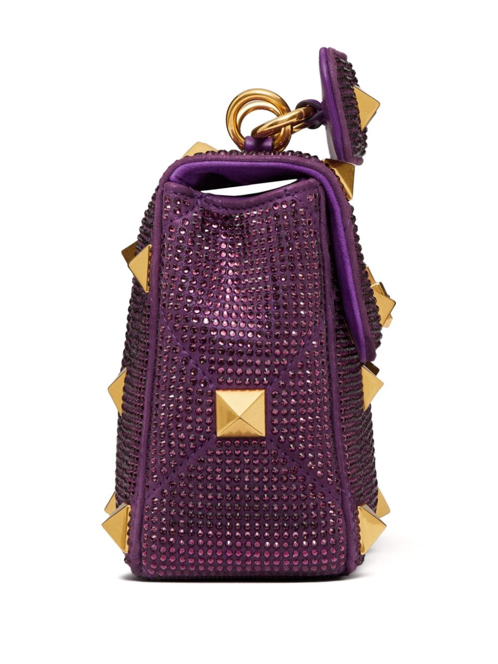 Valentino Garavani medium Roman Stud rhinestone-embellished shoulder bag