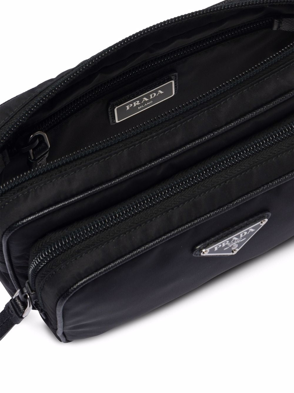 Pra*a logo-plaque belt bag