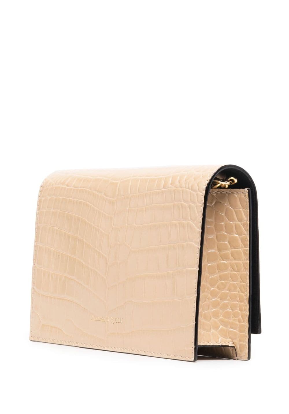 Alexander McQueen crocodile-effect leather shoulder bag