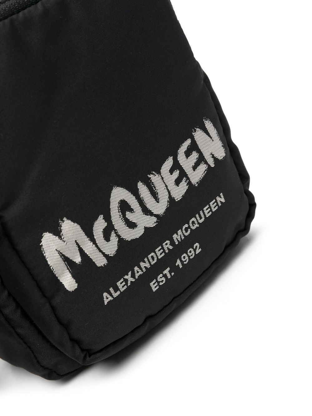 Alexander McQueen graffiti logo-print messenger bag