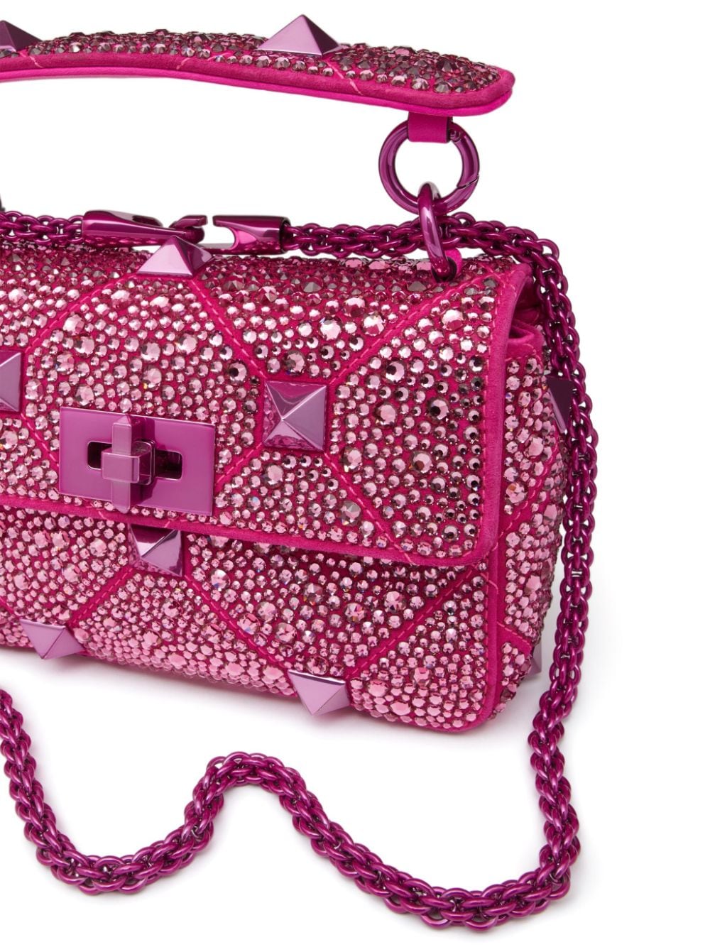 Valentino Garavani small Roman Stud crystal-embellished shoulder bag